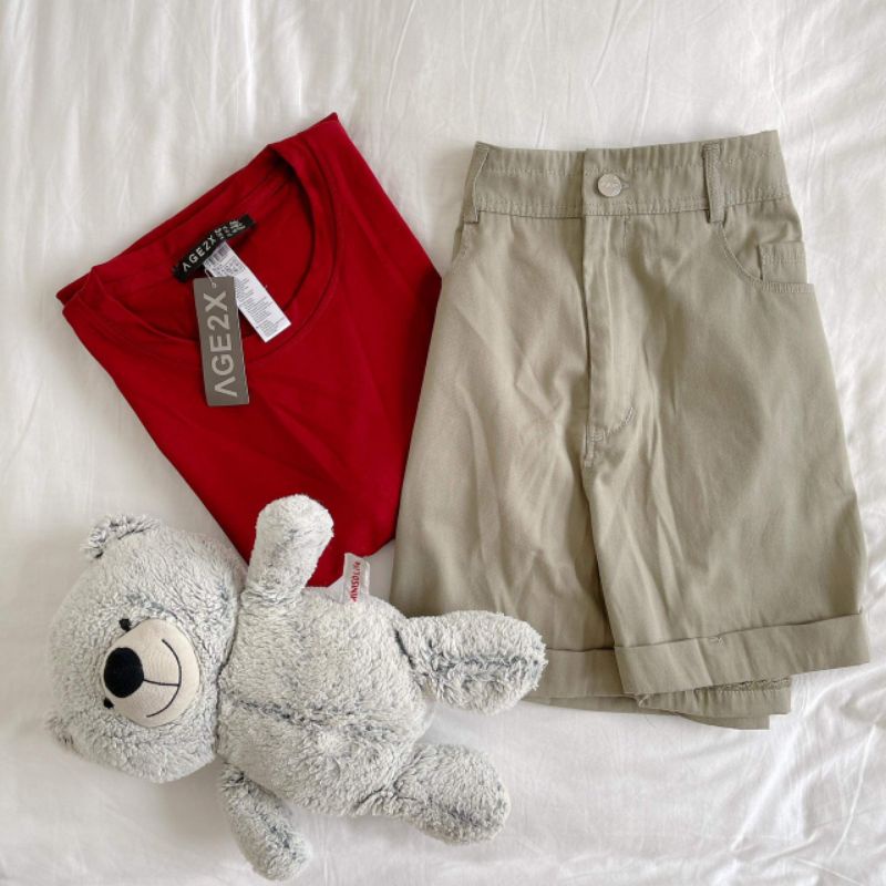 Quần short kaki lưng cao size ML Pumi