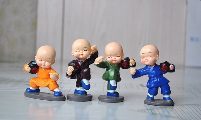 Tượng 4 chú tiểu múa võ tuý quyền trang trí | BigBuy360 - bigbuy360.vn