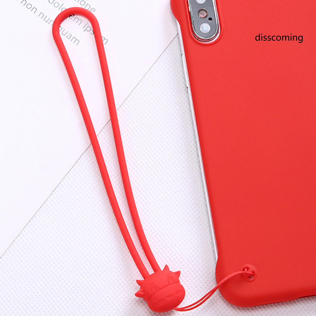 Dây Treo Điện Thoại Hình Đầu Bò Hoạt Hình Bằng Silicon