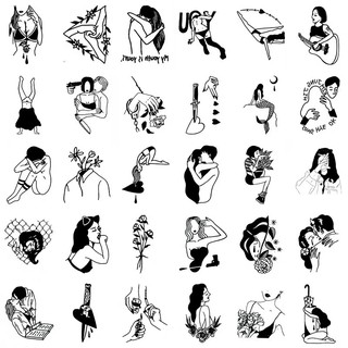 HÌNH XĂM TRẮNG ĐEN SIÊU COOL ( DỄ XĂM )