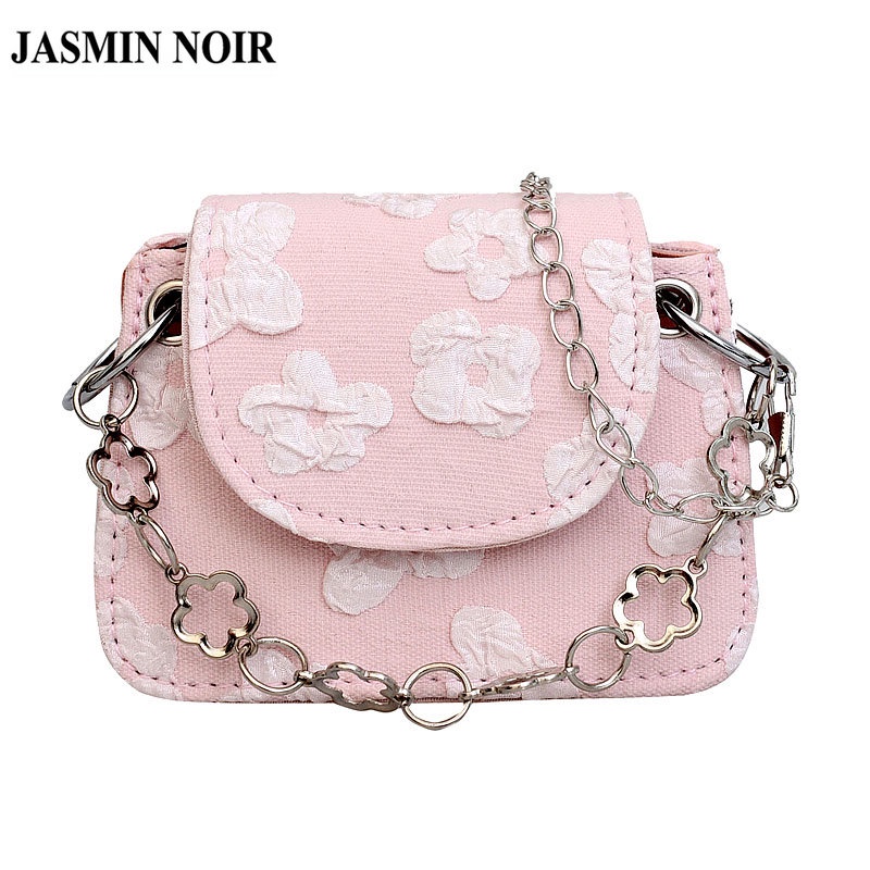 Túi Đeo JASMIN NOIR chéo nắp gập họa tiết hoa thời trang tùy chọn màu sắc dành cho nữ