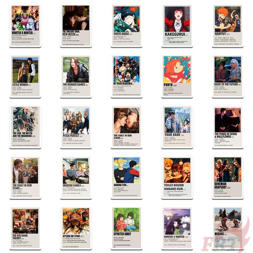 ❉ Mixed Movie &amp; TV Shows Series 04 Polaroid Frame Stickers ❉ 50Pcs/Set DIY Fashion Waterproof Doodle Decal Stickers
