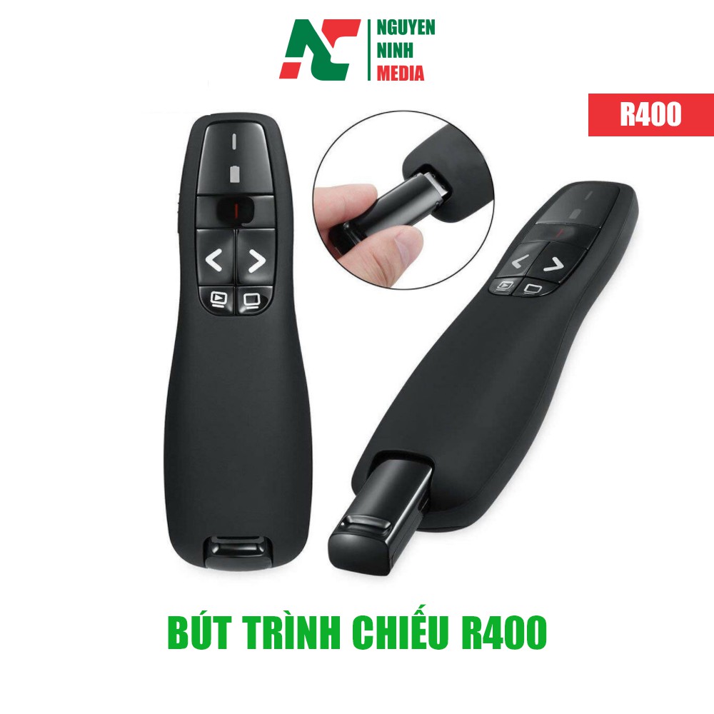 Bút chỉ laser điều khiển từ xa R400 dùng khi thuyết trình PowerPoint