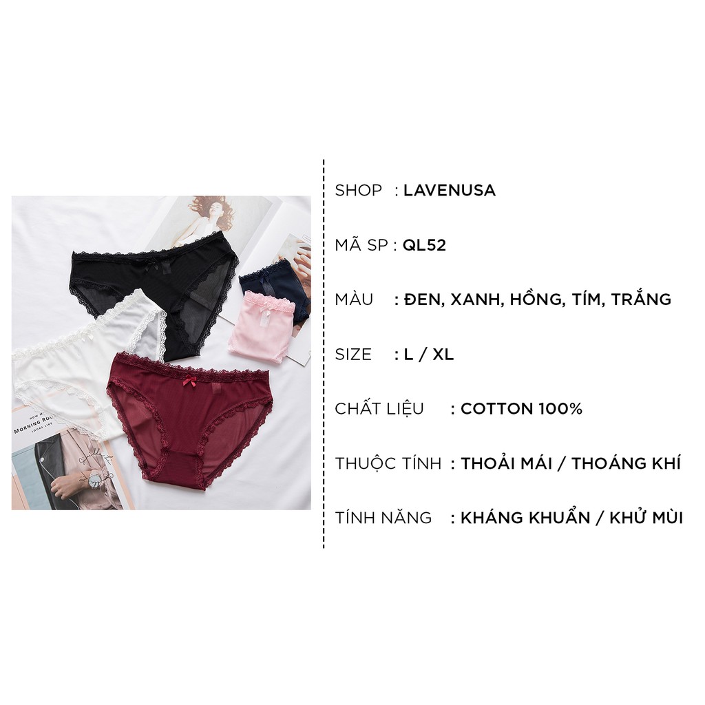 Quần lót ren xuyên thấu sexy quyến rũ nhiều màu siêu đẹp LAVENUSA QL52