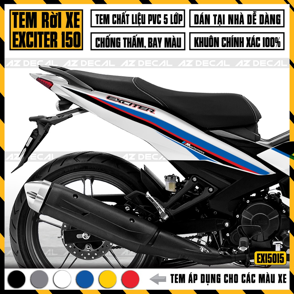 Tem Rời Exciter 150 Mẫu HP4 Race | EX15015 | Tem Ex 150 Cao Cấp Chống Nước, Chống Bay Màu