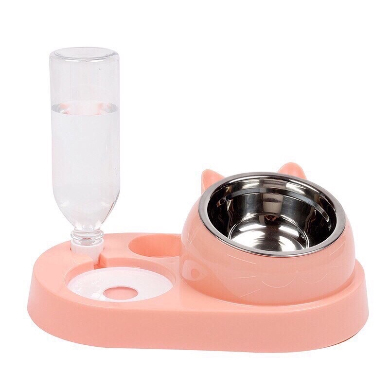 [Mẫu mới] Bát ăn cho chó mèo tự động, khay inox rời tiện dụng Petlover