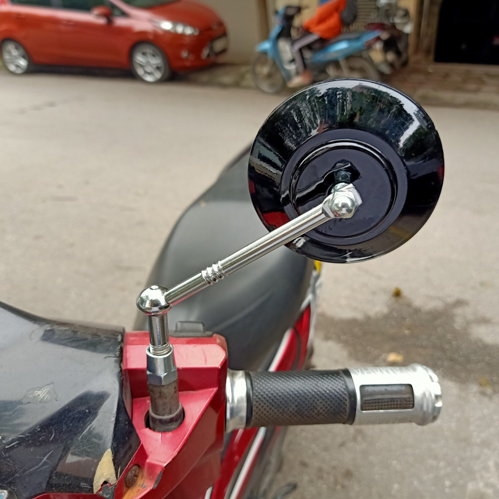 Gương xe máy tròn phẳng cho xe Dream, SH Mode, Wave, Lead, Vision