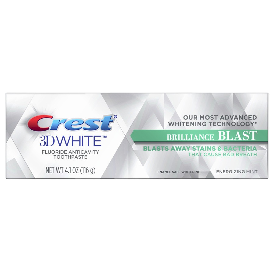Kem đánh răng siêu trắng răng cao cấp Crest 3D White Brilliance Blast 116gr Mỹ