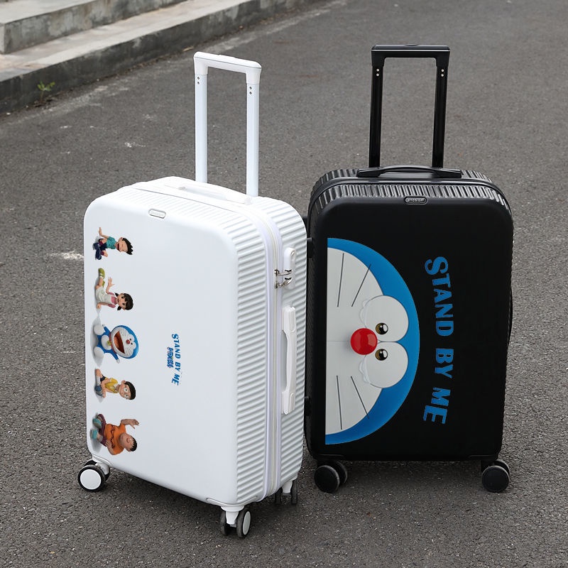 Doraemon hành lý nữ nhỏ 20 trường hợp xe đẩy nam 26 câm bánh xe phổ thông trẻ em phim hoạt hình du lịch