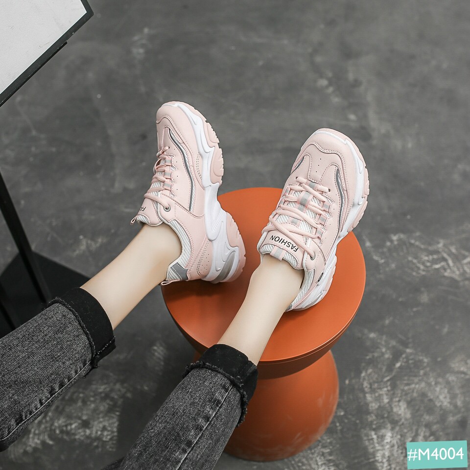 Giày bata Thể Thao Nữ màu Hồng đẹp Thời Trang Sành Điệu Giày sneakers nữ siêu Xinh Hottrend 2021