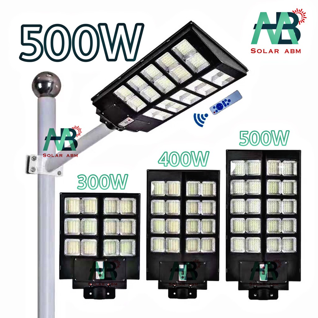 (500W-NEW) Đèn Đường Năng Lượng Mặt Trời , Đèn LED Năng Lượng Tấm Pin Liền Thể ,Công Xuất Cao 500W , IP65 Chống Nước ABM