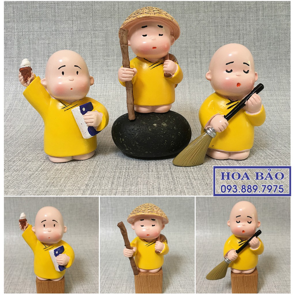 BỘ TƯỢNG 3 CHÚ TIỂU ÁO VÀNG -  RẤT ĐÁNG YÊU | BigBuy360 - bigbuy360.vn