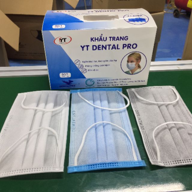 Hộp 50 Chiếc Khẩu trang y tế Dental Pro 4 Lớp Hàng đẹp