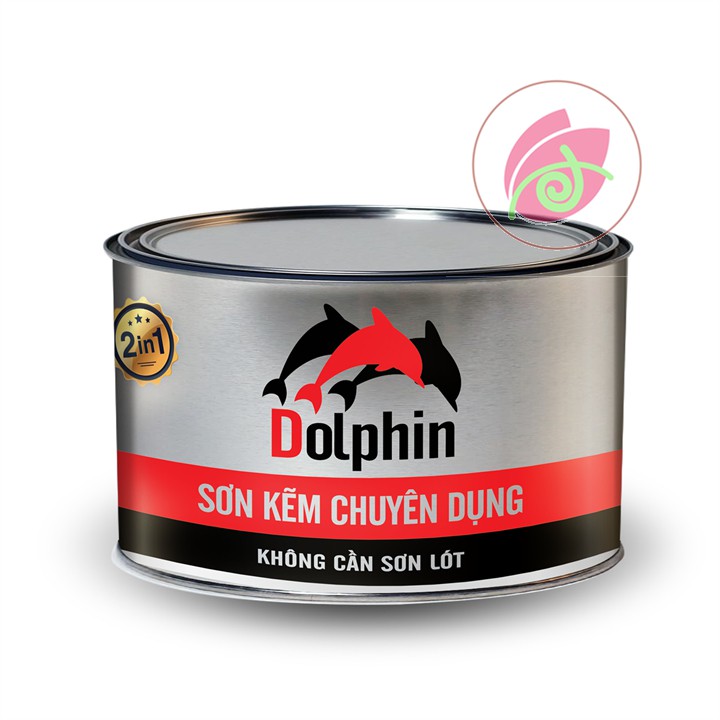 Sơn sắt mạ kẽm Dolphin 1 thành phần màu đỏ 400g