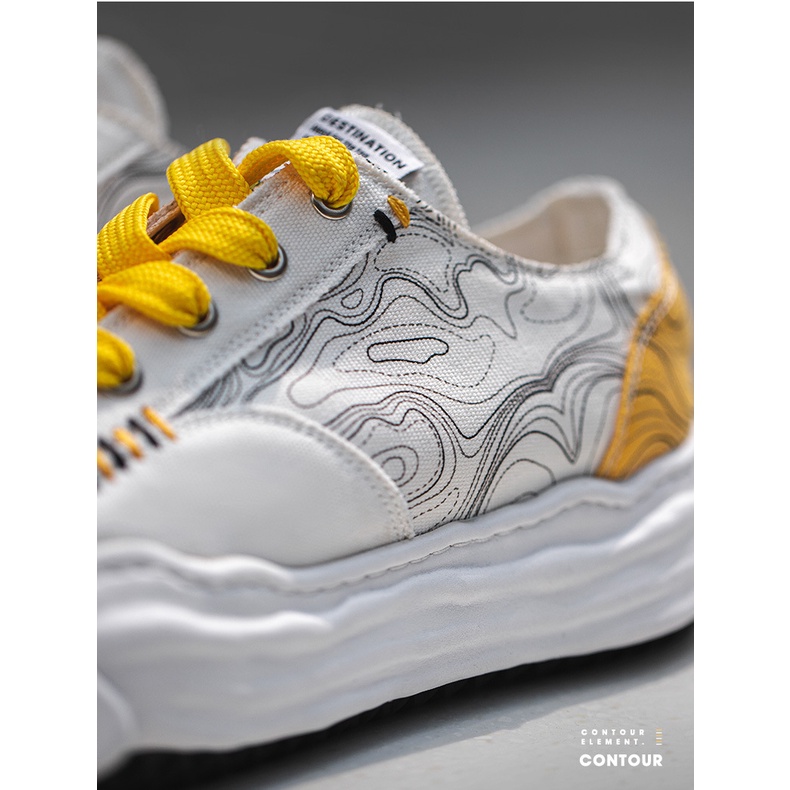 Giày thể thao MADEN bằng vải thoáng khí đế dày mũi vỏ sò thời trang mùa hè Nhật Bản