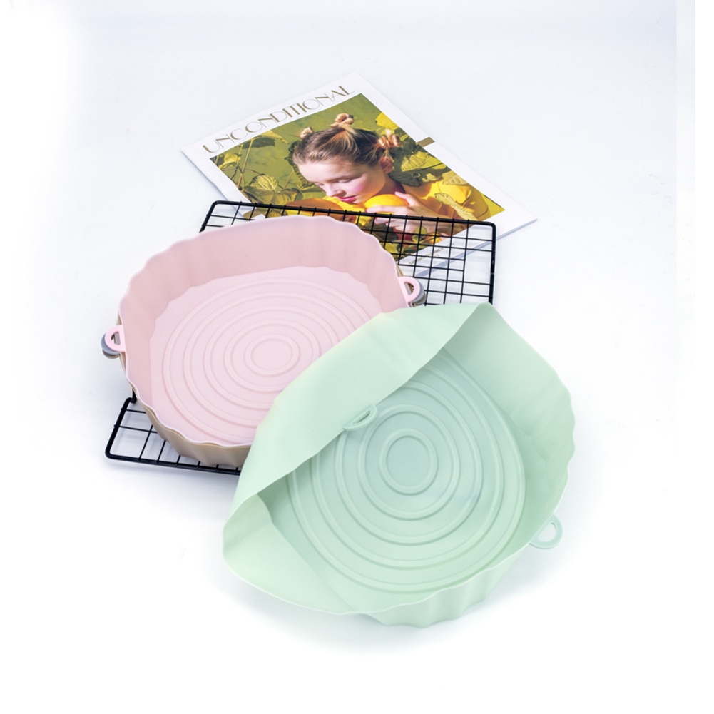Nồi Chiên Không Dầu 20Cm Chảo Silicon Nồi Silicon Tái Sử Dụng Nồi Chiên Không Dầu Giấy Nướng Dùng Một Lần Chống Dính Onerryvn