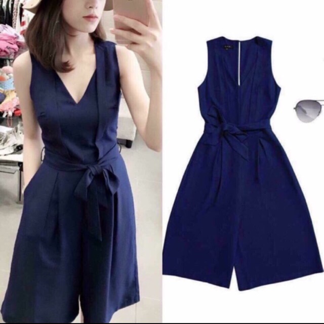 Jumsuit lửng ống rộng sát nách