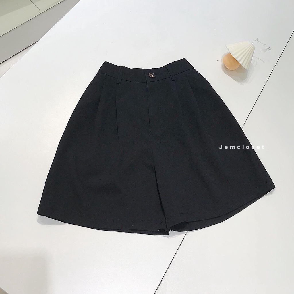 Quần Đùi Nữ Ống Rộng JEMCLOSET Thiết Kế Basic Quần Short Nữ ANGA Chất Tây Mềm Mát Rất Thích Hợp Mặc Đi chơi Mùa Hè 2763