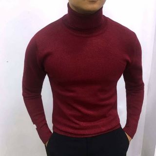 Combo áo len trơn cổ lọ + 5 đôi tất