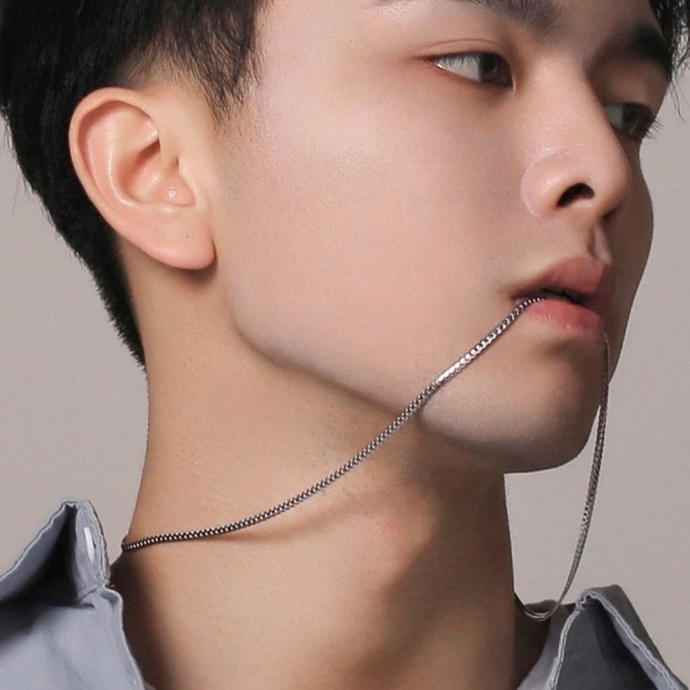 Dây Chuyền Nam Nữ Chuỗi Trơn Basic 5mm Màu Bạc - Vòng Cổ Trơn Unisex Đơn Giản Ngầu Đẹp Chất Nam Nữ Thép Không Gỉ