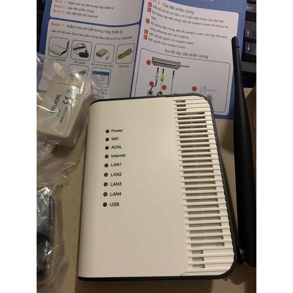 Bộ phát sóng Wifi VNPT 2 râu STAV-1404, 1405 AMR tốc độ Wi-Fi chuẩn N 300Mbps ,Tốc độ rất là Nhanh, Cao- Bảo hành 12 TH | BigBuy360 - bigbuy360.vn