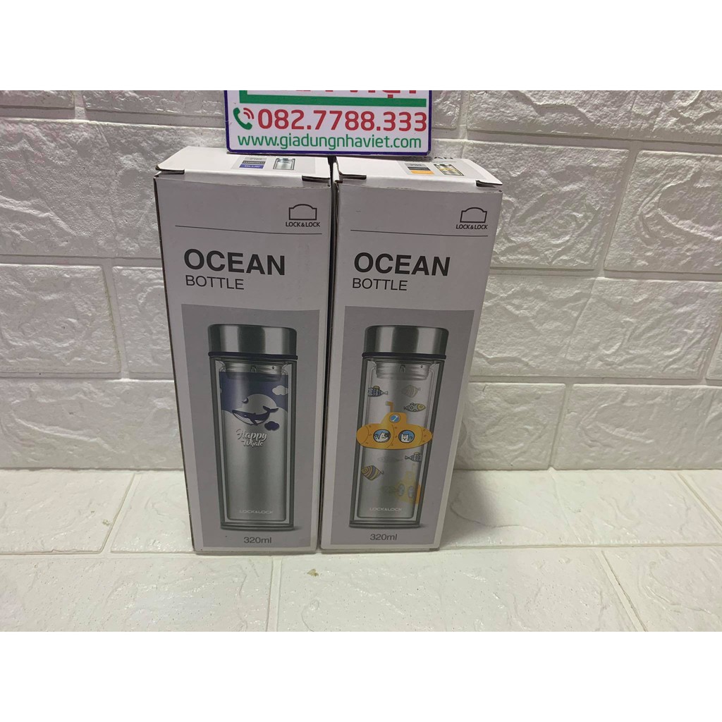 Bình nước thủy tinh chịu nhiệt 320ml Lock&Lock LLG627