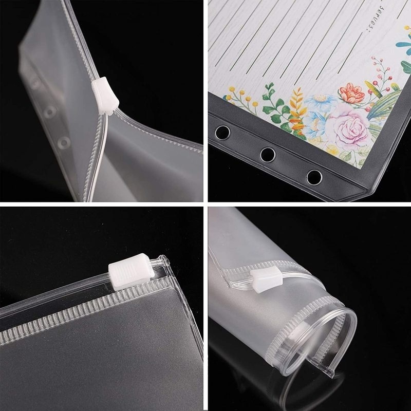 Túi Đựng Hồ Sơ A5 A6 A7 Đục Đục Đục Sáu Lỗ Trong Suốt
