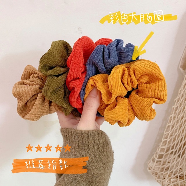 Cột Tóc Vải Gân Sọc