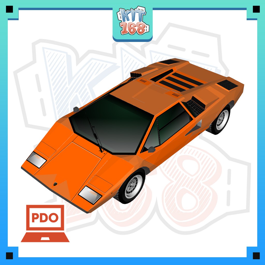 Mô hình giấy Xe Lamborghini Countach LP400