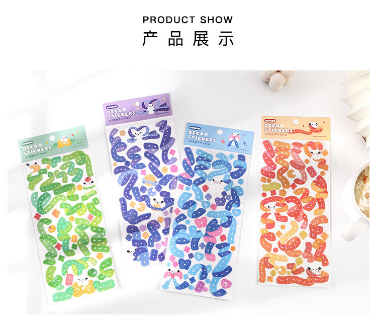 Tấm nhãn dán trang trí sổ lưu niệm hình chú mèo dễ thương