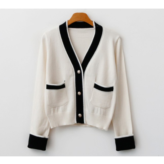 Áo Khoác Cardigan Dệt Kim Phối Túi Phong Cách Hàn Quốc Xinh Xắn Cho Nữ | BigBuy360 - bigbuy360.vn