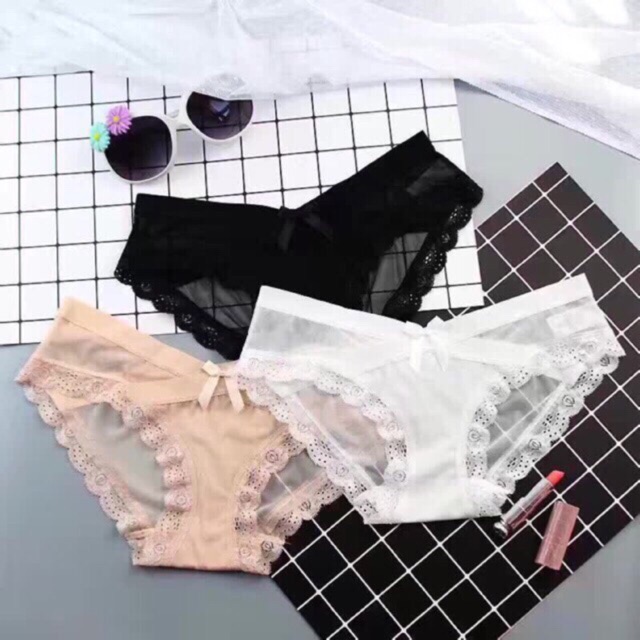 Combo 10 chiếc quần lót chéo đính nơ 5779
