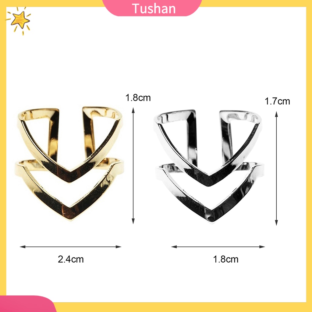 Nhẫn đeo khớp ngón tay hình chữ V hợp thời trang cho nữ