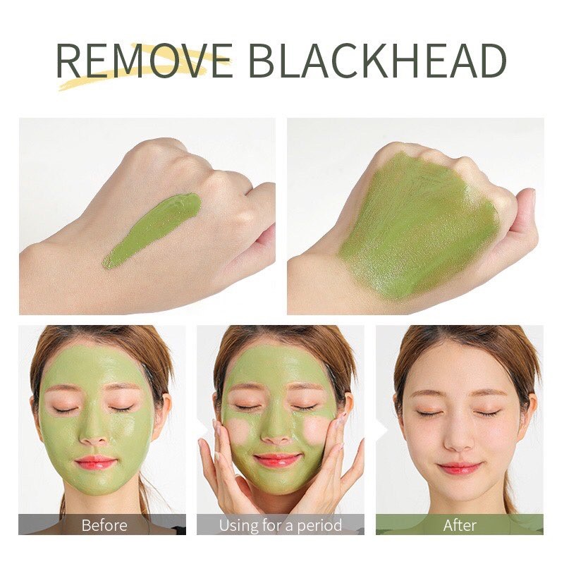 Mặt nạ bùn trà xanh dưỡng da mụn cấp ẩm thải độc kiềm dầu trắng FENYI MUD MASK