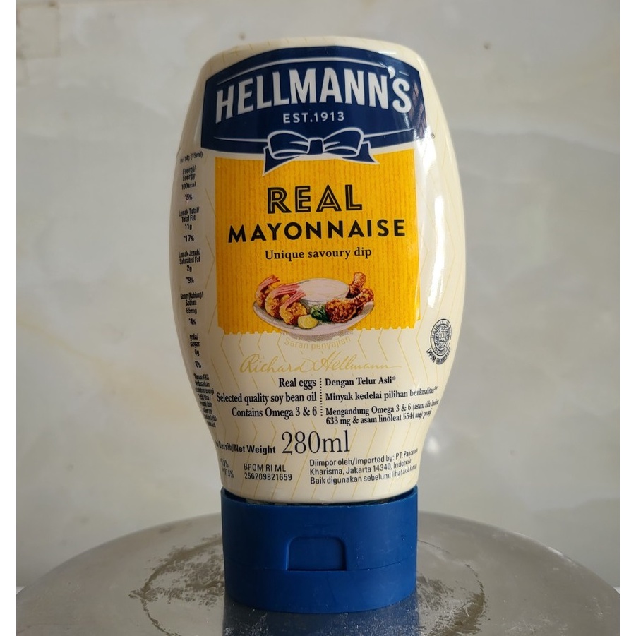 [Chai úp ngược 280ml] XỐT MAYONNAISE [Philippines] HELLMANNS  (halal) (tgc-hk)