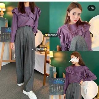 áo Blouse tím ( shopee thu 2% )