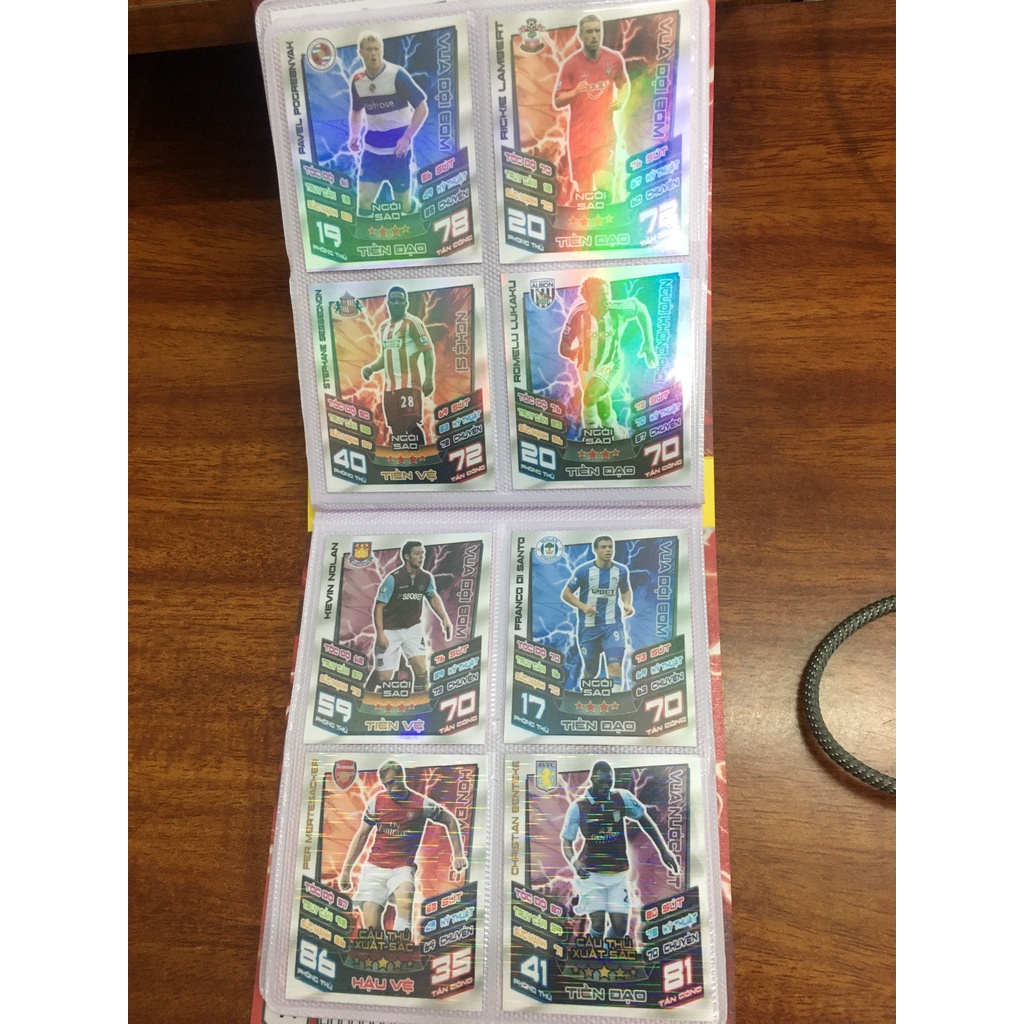 Bộ Sưu Tập 96 Thẻ Cầu Thủ In Album Match Attax 2012-13