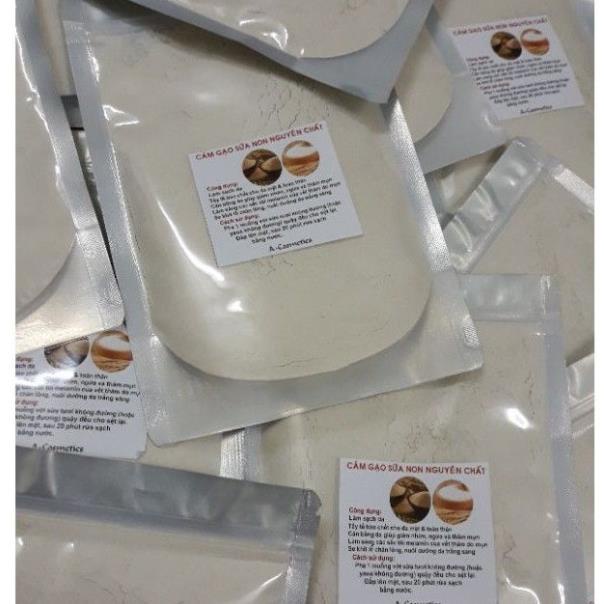 50gr Bột cám gạo sữa gói nguyên chất giảm dầu nhờn giúp da mịn màng ZUZU