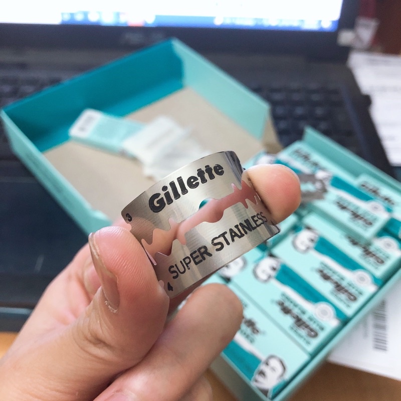 Dao cạo lông mặt - Dao lam cạo râu Gillette hộp 200 lưỡi