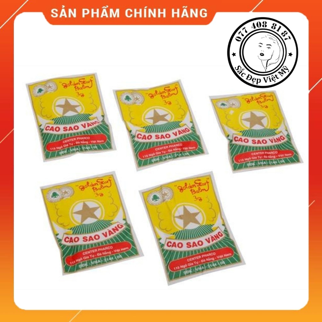 [Combo 10 hủ] Dầu Cù Là Giấc Ngủ Ngon Balm Xoa Chân Cao Sao Vàng 3g TW3 Chính Hãng