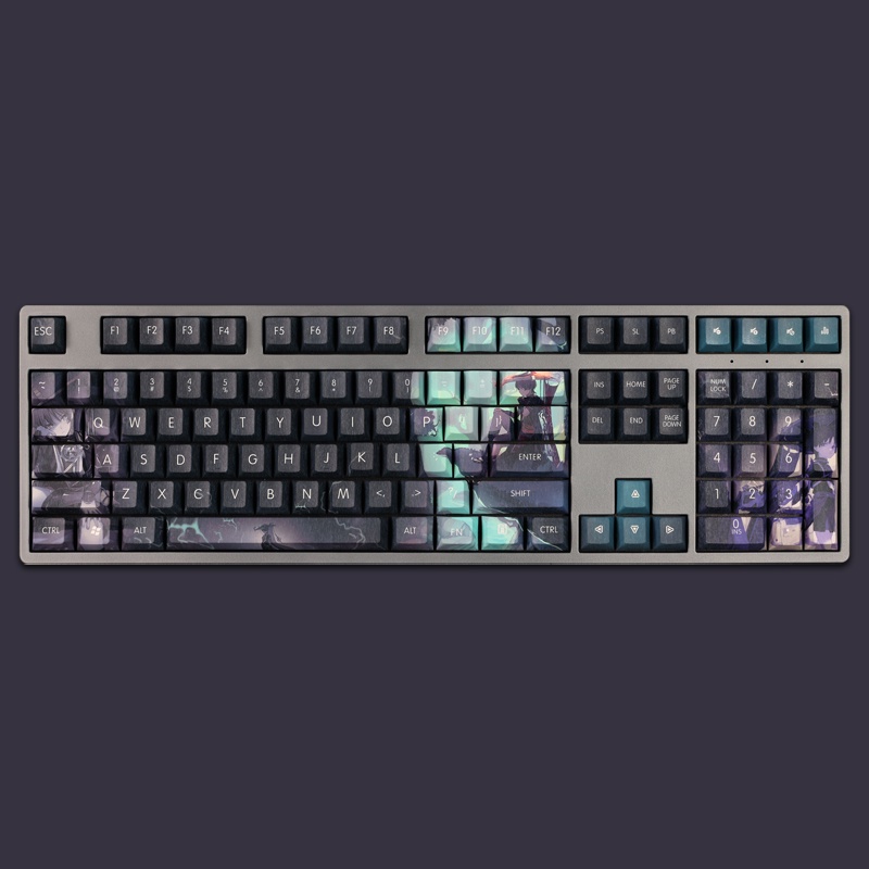 Kunikuzushi Keycap Cherry Profile Genshin Impact Scaramouche Theme Anime PBT Dye Sub Bàn phím cơ Keycaps