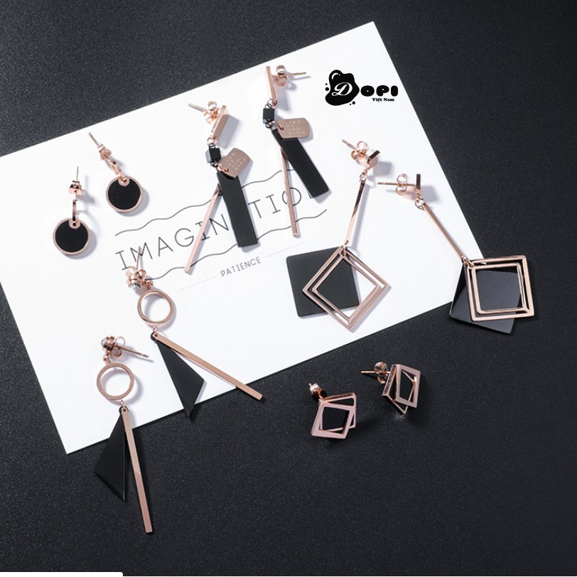 Bông tai hình học cá tính