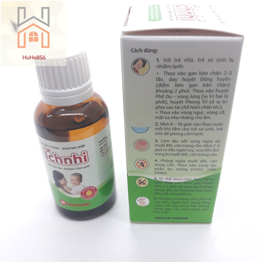 Dầu Tràm Khuynh Diệp Ích Nhi - Giúp Làm Ấm, Phòng Cảm Lạnh- Lọ 30ml