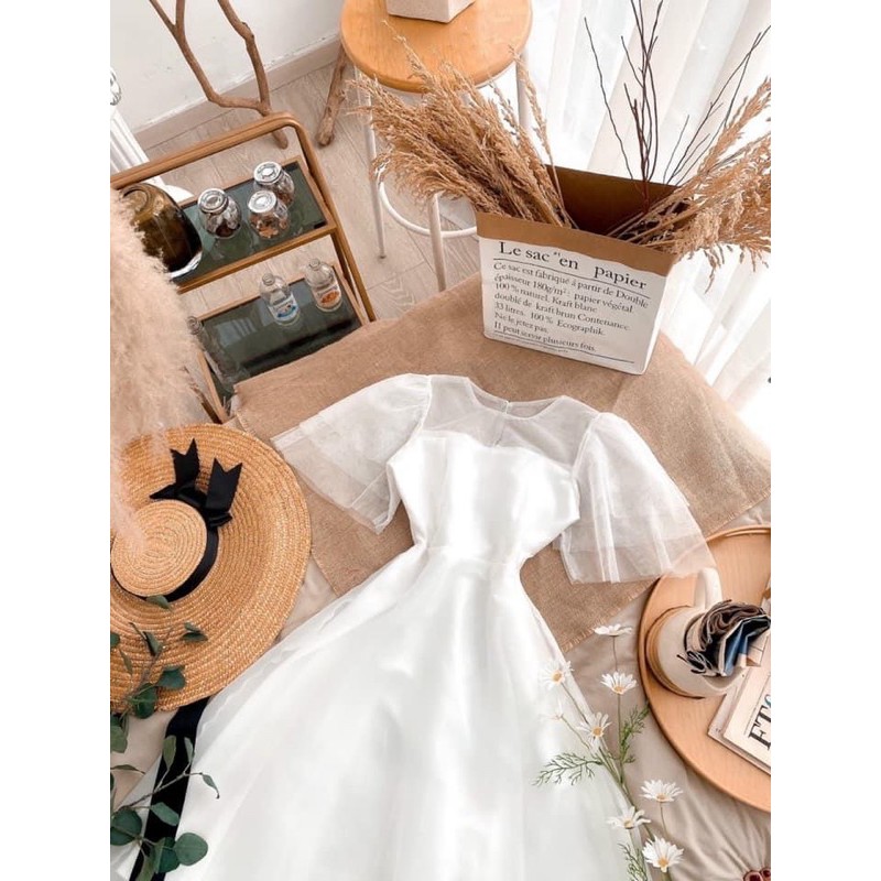 [Mã WASTMAY giảm 15% tối đa 30K đơn 150K] Đầm dự tiệc công chúa tay lưới tầng xinh xắn | BigBuy360 - bigbuy360.vn