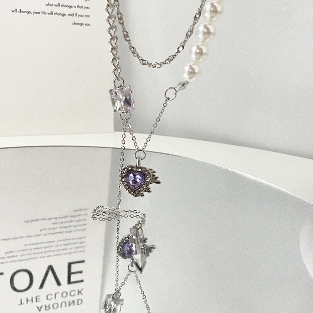 Vòng cổ Nhiều Lớp Mặt Hình Bướm Phong Cách Punk Cho Cặp Đôi