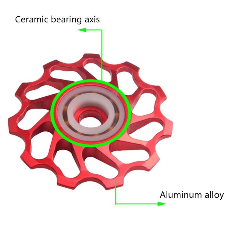 QQ Ròng Rọc Dẫn Hướng Dẫn CNC Bằng Hợp Kim Nhôm 11T 13T Dành Cho Xe Đạp Leo Núi