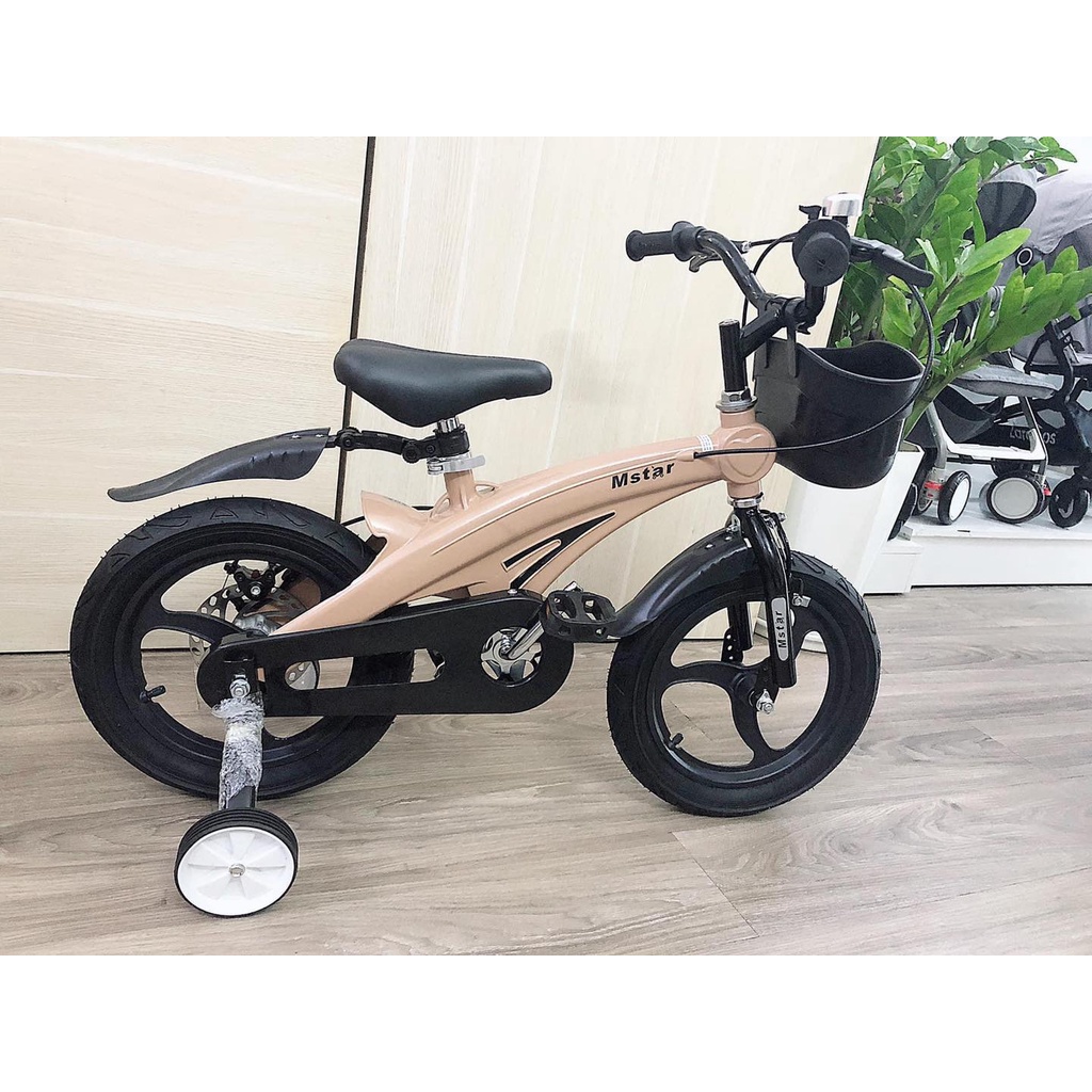 Xe đạp vành đúc cao cấp chính hãng MSTAR size 14inchs LY166 cho bé từ 2 đến 9 tuổi | Xe đạp 3 bánh cho bé