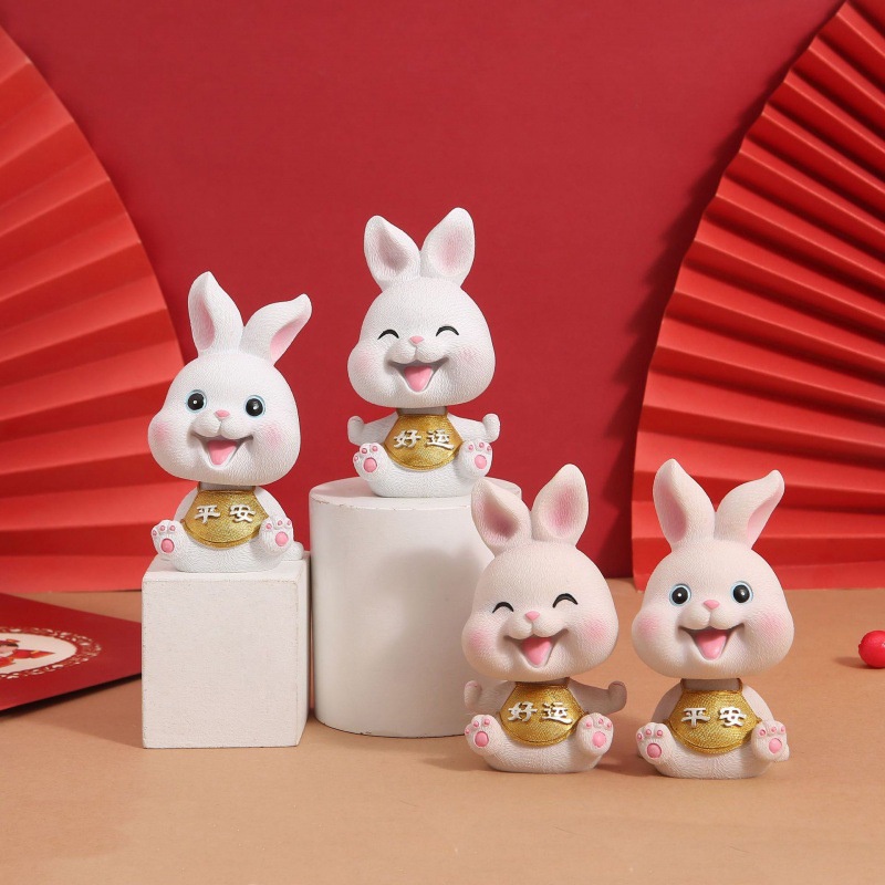 Đồ trang trí Chú Thỏ Hoạt Hình Mini Đáng Yêu Trang Trí Bàn Làm Việc Năm 2023