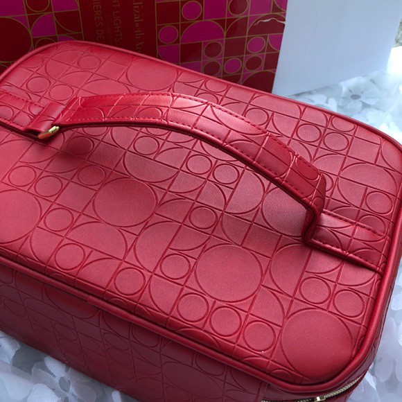 [100% AUTH, full bill] Elizabeth Arden Túi trang điểm đỏ khóa vàng | BigBuy360 - bigbuy360.vn