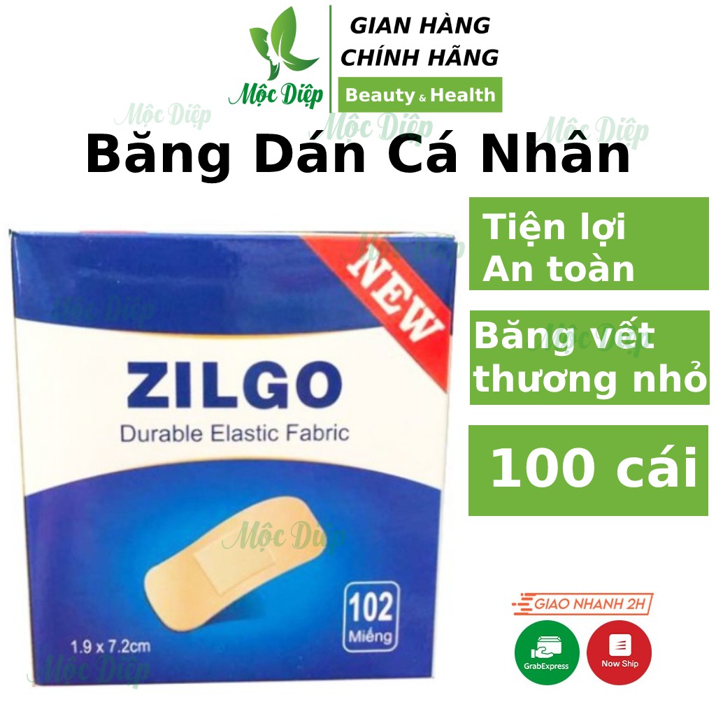 Băng Dán Cá Nhân Zilgo ❤️CHÍNH HÃNG  Tiện lợi, an toàn, dễ sử dụng, băng vết thương nhỏ nhanh chóng